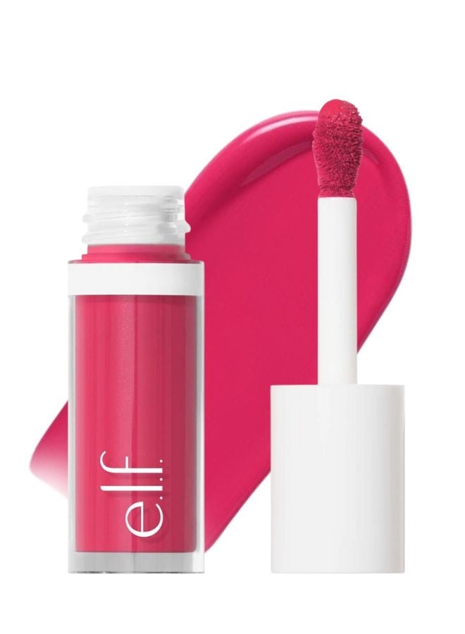 إلف أحمر خدود سائل كامو من إي.إل.إف. - لون وردي فاقع، أحمر خدود سائل فائق الصبغة يدوم طويلاً بلمسة ندية، 4 مل - Image 1